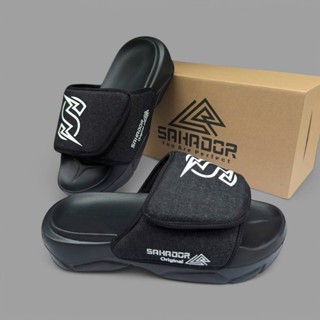 Dép quai ngang xé dán SAHADOR nam nữ đế cao 5cm mang êm chân bền, kiểu dáng phong cách Bacsic SD23