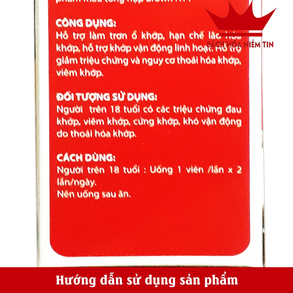 Viên uống giảm đau xương khớp HADA SAMINE - kết hợp thảo dược và collagen, glucosamin hàm lượng cao - Hộp 100 viên