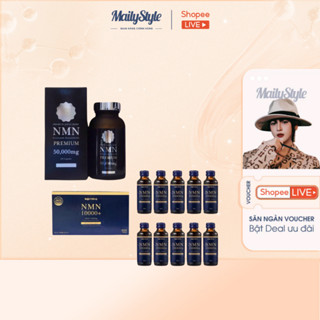  S21_COMBO Viên Uống NMN Premium 50000mg Nhật Bản+ 1 HỘP NƯỚC UỐNG NMN HÀN 10000MG  H94  