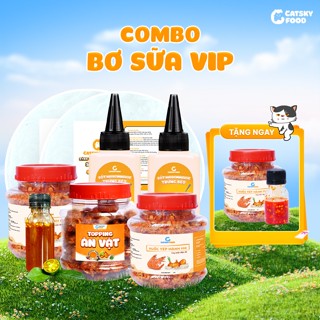 Bánh tráng phơi sương CATSKY FOOD combo ruốc tép hành phi phô mai đồ ăn vặt - COMBO PHÔ MAI BƠ SỮA