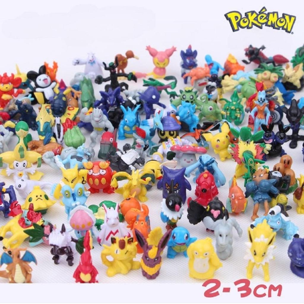 Combo 25 - 50 mô hình Pokemon, Pikachu bộ sản phẩm bao gồm các nhân vật chibi khác nhau Đồ Chơi Mô Hình Toy