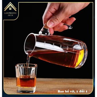 Bình rót sữa, r ượu thủy tinh pha lê, bình rót có chia vạch ,dung tích 100-150-300ml FJQ150