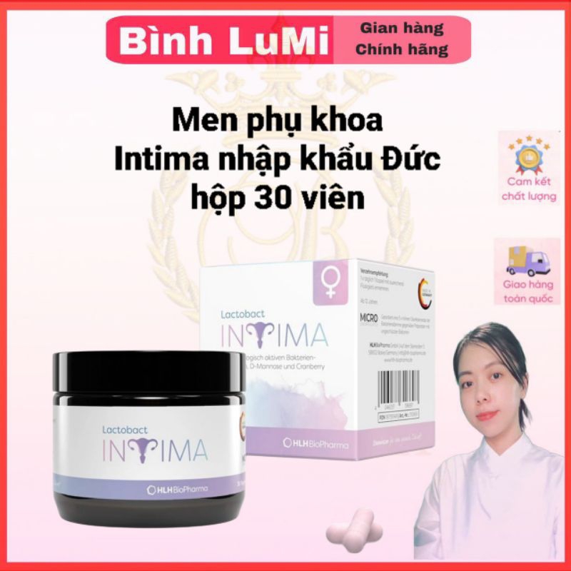 (công ty) Viên uống Men vi sinh phụ nữ Lactobact Intima  hộp 30 viên (men phụ khoa Intima 30v)