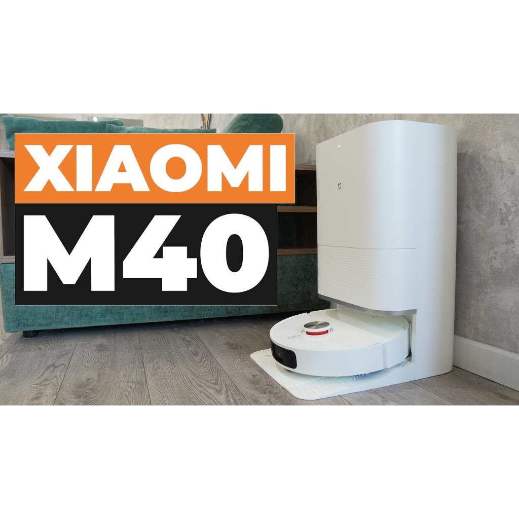 Robot hút bụi lau nhà Xiaomi Mijia M40 giặt rẻ, tự cắt tóc rối, Lực Hút 12000Pa, giặt 70 độ, sấy khô