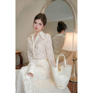  Set 2 chi tiết áo ren mix chân váy dập ly cao cấp   tặng kèm áo quây   hàng loại 1u 