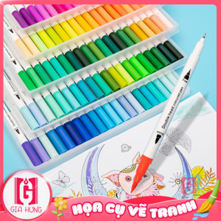 Bút Brush, Bút Đánh Dấu Hai Đầu, Viết Tiêu Đề Fineliner, Bút Brush Markers Highlighter Có Thể Giặt Được Vẽ Tranh Học Tập