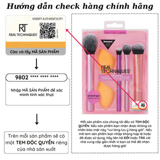 Bộ Cọ RT REAL TECHNIQUES Everyday Essentials Plus With Bonus Miracle Complexion Sponge