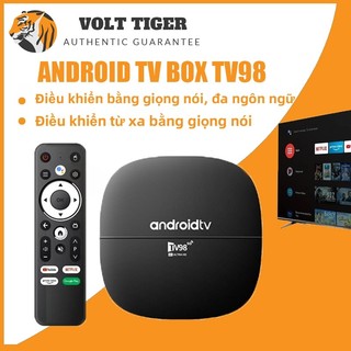 Android TV Box TV98 4K bản 16G+256GB Tiếng Việt Wifi 5G, Bluetooth 4.0,Điều khiển từ xa bằng giọng nói,Xem YouTube vv.