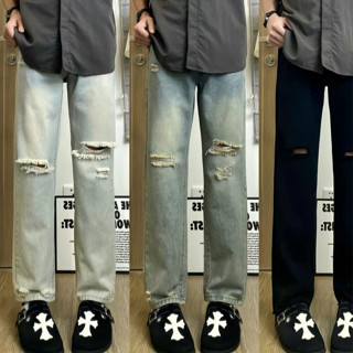 Quần baggy jean nam nữ unisex ống suông rộng cao cấp đẹp, chất jean dày mềm mại đứng form tôn dáng