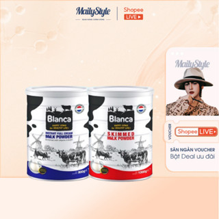  A130_Combo 2 Hộp Sữa Tươi Dạng Bột Blanca Hà Lan Lon 900Gr 1000Gr 