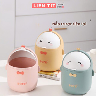Thùng Rác Mini Bằng Nhựa Để Bàn, Để Văn Phòng, Sọt Đựng Rác Cute Để Phòng Có Nắp Lật Tiện lợi