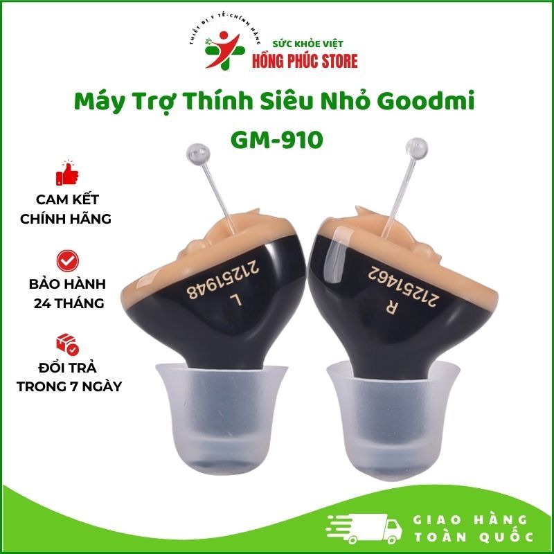 Máy trợ thính siêu nhỏ Goodmi GM-910, tạo tính thẩm mỹ, xử lý âm thanh nhanh