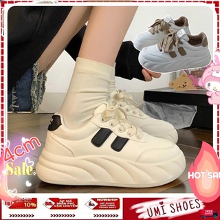 [MỚI - FULLBOX] Giày Thể Thao Nữ SINKE Đế Bằng Cao 4cm nhẹ êm Buộc Dây Hot Hàn Quốc Thời trang trend đi học, đi chơi.