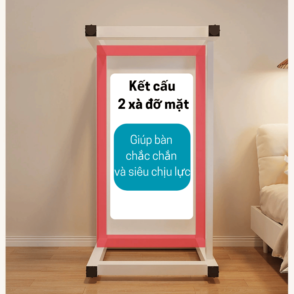 Bàn văn phòng Bàn làm việc cao cấp  chân sắt 4x4cm sơn tĩnh điện Mặt MDF 16mm, chịu tải 270kg | BigBuy360 - bigbuy360.vn