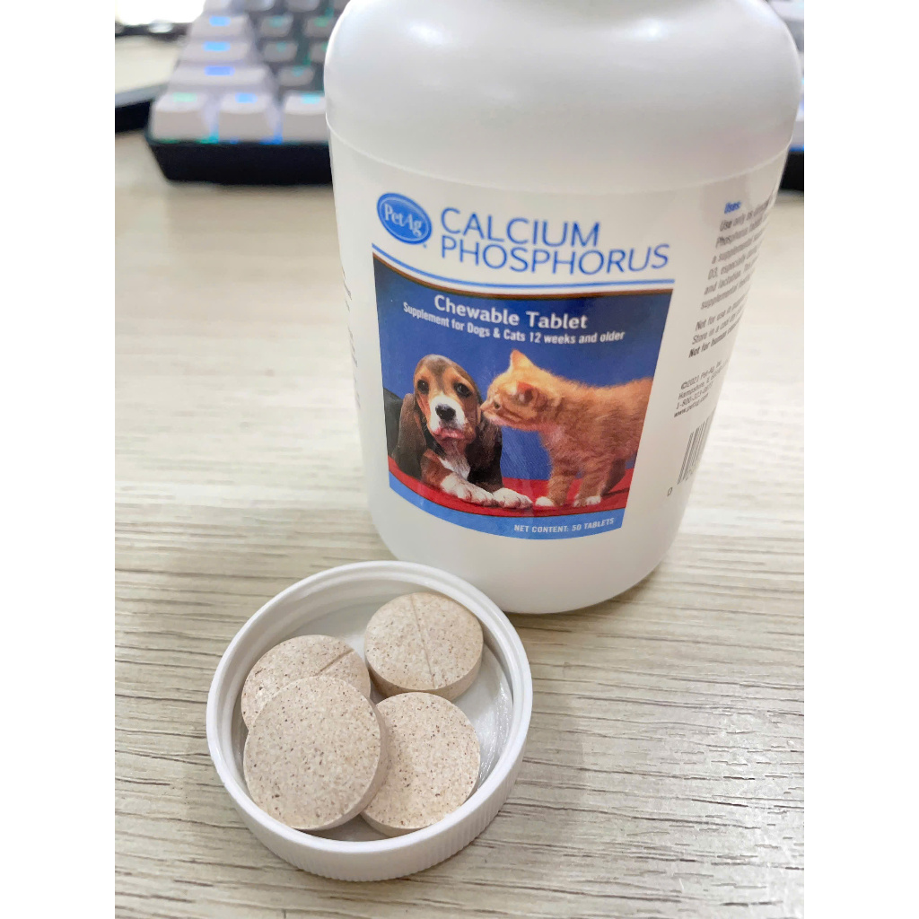 (1 viên) Viên bổ sung canxi Calcium Phosphorus PetAg cho chó mèo