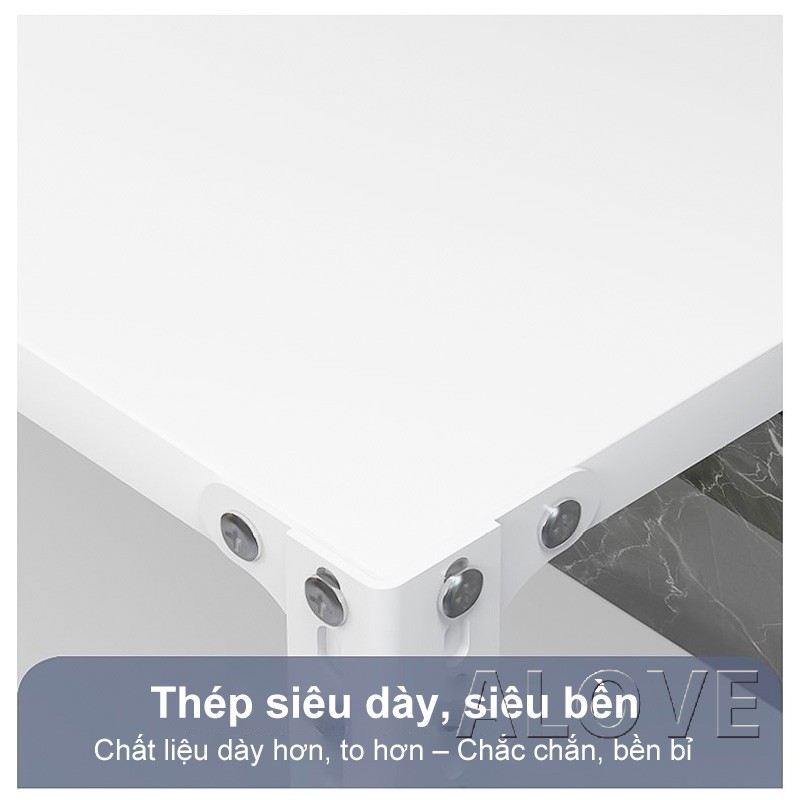 ALOVE Kệ sắt đa năng 200x40x180cm đen trắng để đồ nhà kho phòng khách chịu lực tốt bắt vít chắc chắn | BigBuy360 - bigbuy360.vn