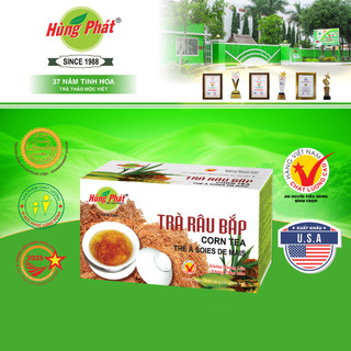 Trà râu bắp túi lọc hùng phát - trb - hộp 50g 25 gói từ râu bắp - đạt chuẩn iso haccp