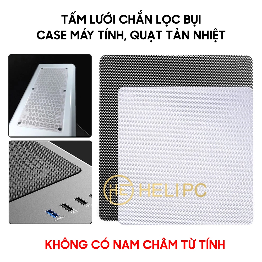 Tấm lưới chắn lọc bụi case máy tính quạt tản nhiệt nhiều kích thước - Tấm lưới chống bụi tự cắt