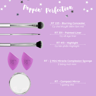 Bộ Cọ RT REAL TECHNIQUES Poppin Perfection Makeup Brush Set
