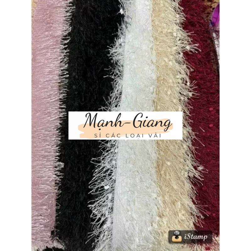 vải voan lông tua rua mềm , ấm
