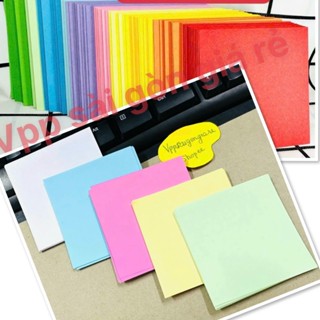  Xấp 100 Tờ Giấy Màu Xếp Hạc Giấy Ghi Chú Không Keo Giấy Origami 