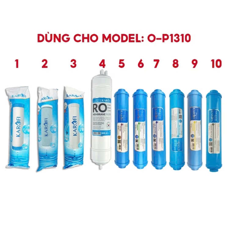 [Combo] Bộ 10 Lõi Lọc Nước KAROFI - Dùng thay thế cho máy Optimus O-P1310