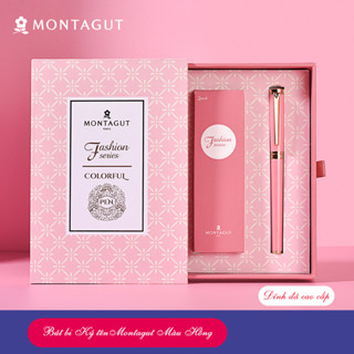  Bút bi ký tên Montagut chính hãng MT2025 màu hồng đính đá sang trọng làm quà tặng cao cấp 