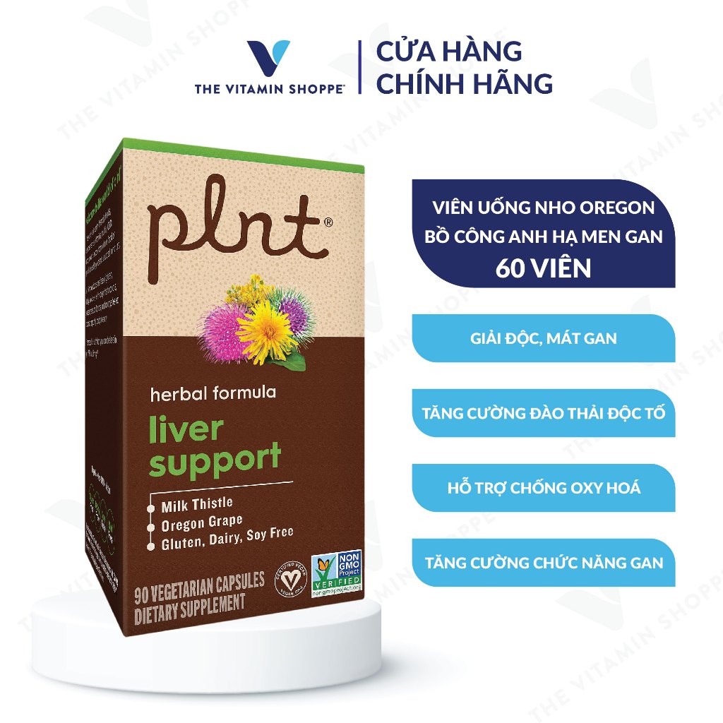 Viên uống giải độc gan làm mát hạ men gan và tăng cường chức năng gan Liver Support 90 viên