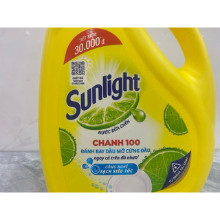 Nước rửa chén Sunlight huơng chanh can 3.6kg ( mầu vàng )