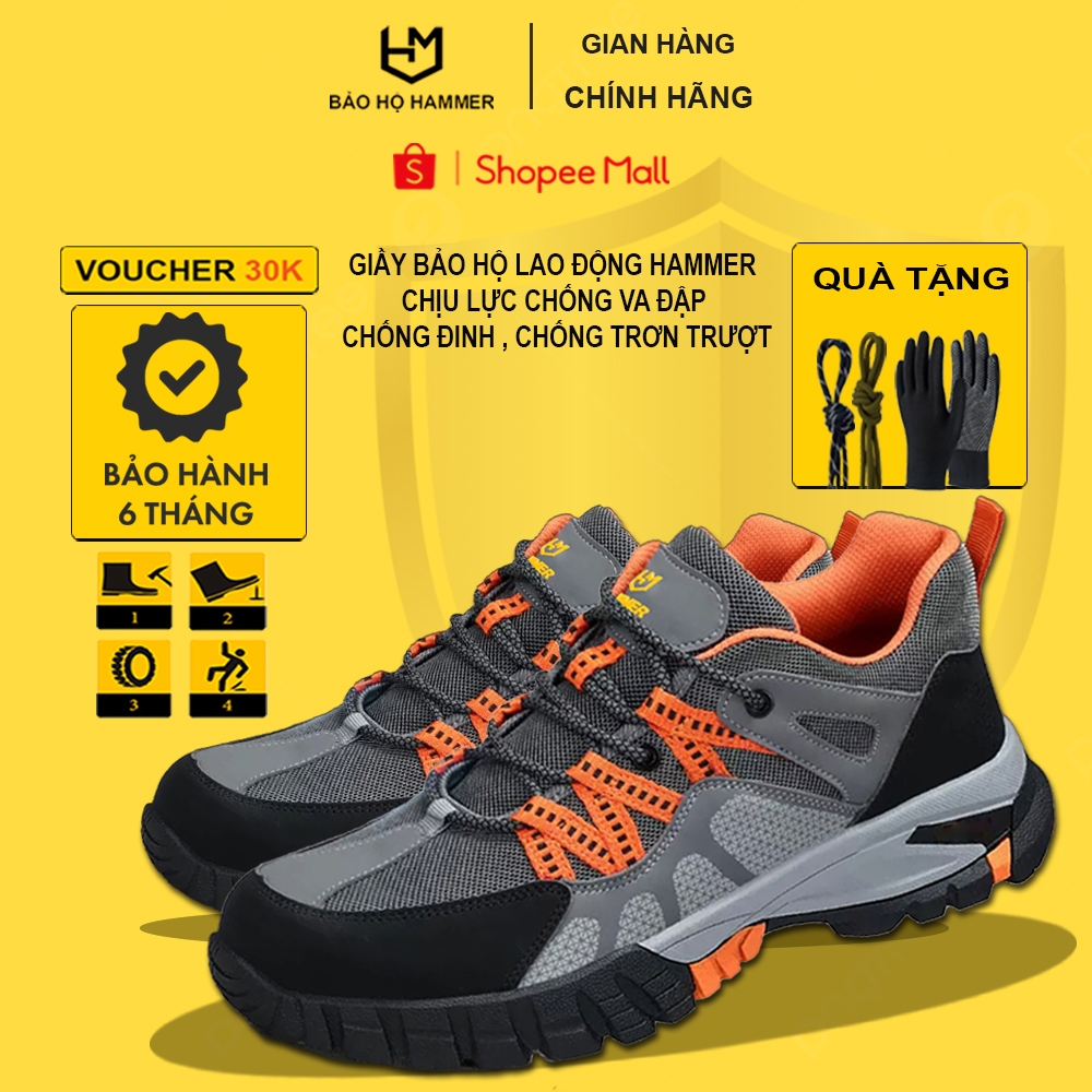 Giày Bảo Hộ Lao Động Sport HAMMER AIR / Chống Va Đập / Chống Đinh / Cách Điện / Chống Trơn Trượt