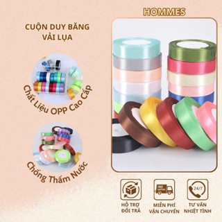 Cuộn Ruy Băng Vải Lụa Gói Hoa 1cm, 2cm, 4cm Cao Cấp - Dây Ruy Băng Thắt Nơ Decor Trang Trí Loại 1