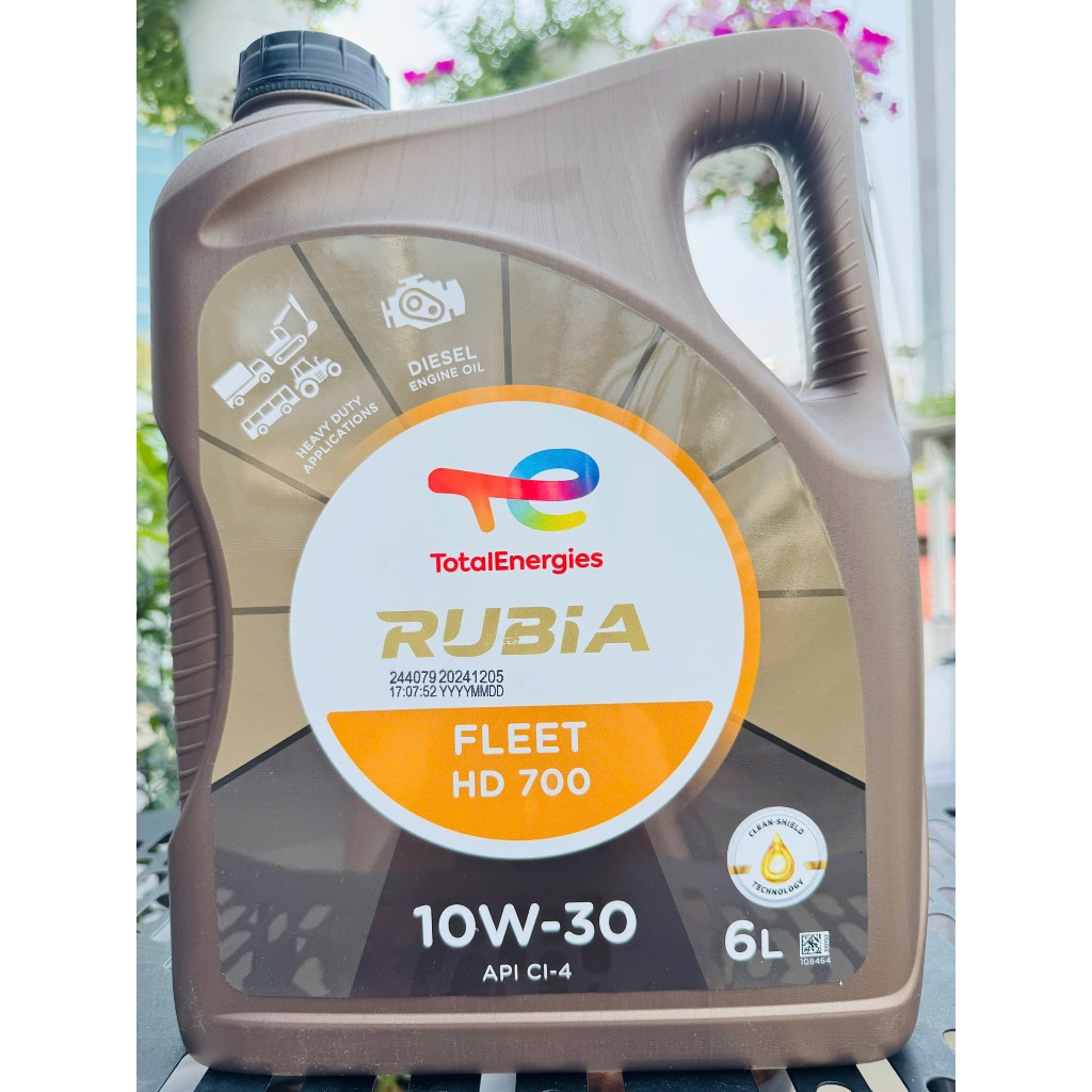 Nhớt động cơ dầu TOTAL RUBIA FLEET HD700 10W30 6L
