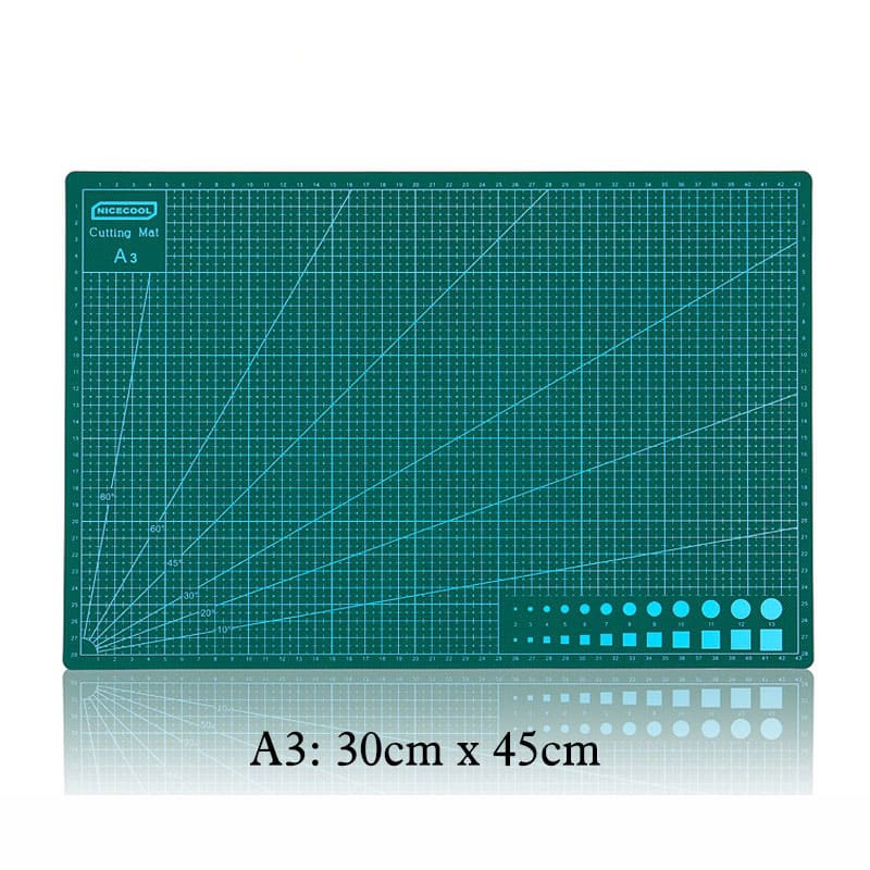 Bảng Lót cắt Da Cắt Thun A3 Xanh 45x30 và Trắng 43x30cm  - DŨNG DATA