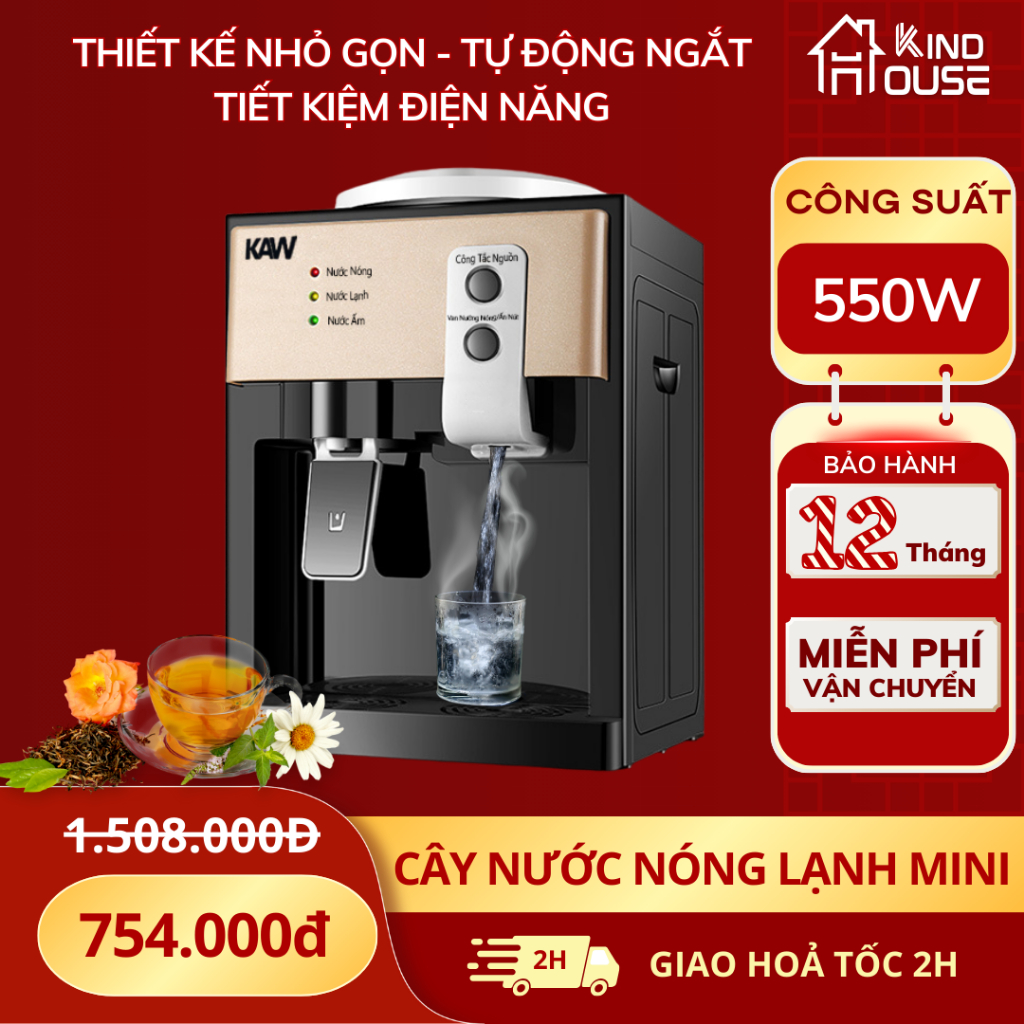 Cây nước nóng lạnh để bàn KAW 3 chế độ, máy làm nước nóng lạnh cực nhanh, tiết kiệm điện, dễ sử dụng bảo hành 12 tháng