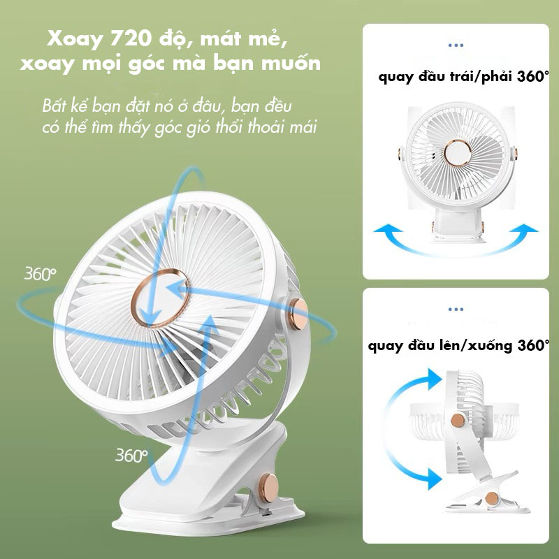 Quạt Mini Để Bàn 5 Chế Độ Gió Có Đèn Ngủ Bamboo, Quạt Tích Điện Để Bàn Có Thể Để Bàn, Treo Nôi Cho Bé | BigBuy360 - bigbuy360.vn