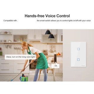 Công tắc Cảm ứng WiFi Sonoff T2 EU / US (Phiên bản mới 2019), công tắc T2EU / T2US điều khiển wifi cảm ứng âm tường