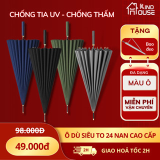  Ô Che Mưa Loại To 24 Nan Dù KAW Che Mưa Chắc Chắn 24 Nan Thép Không Rỉ Chống Tia UV Không Bị Lật 