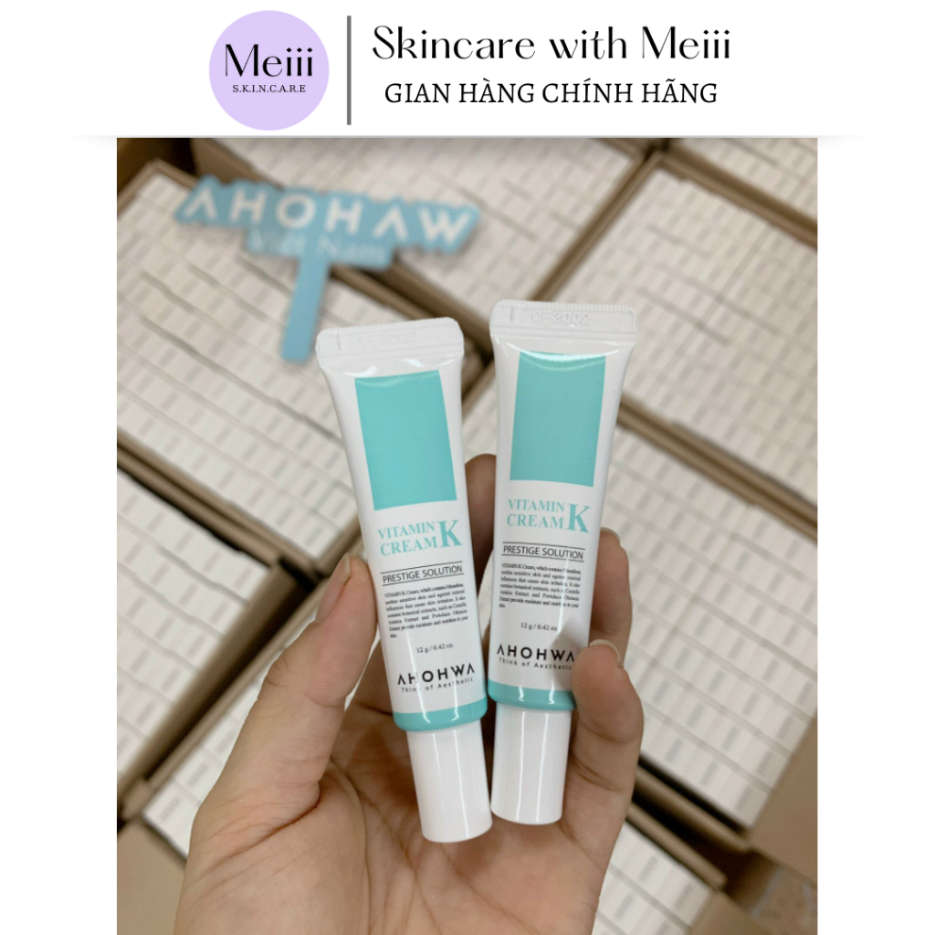 (Mini 12g) Kem Dưỡng Phục Hồi Ahohaw Vitamin K Cream Ahohwa