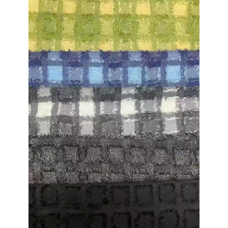 vải linen lông kẻ ô vuông