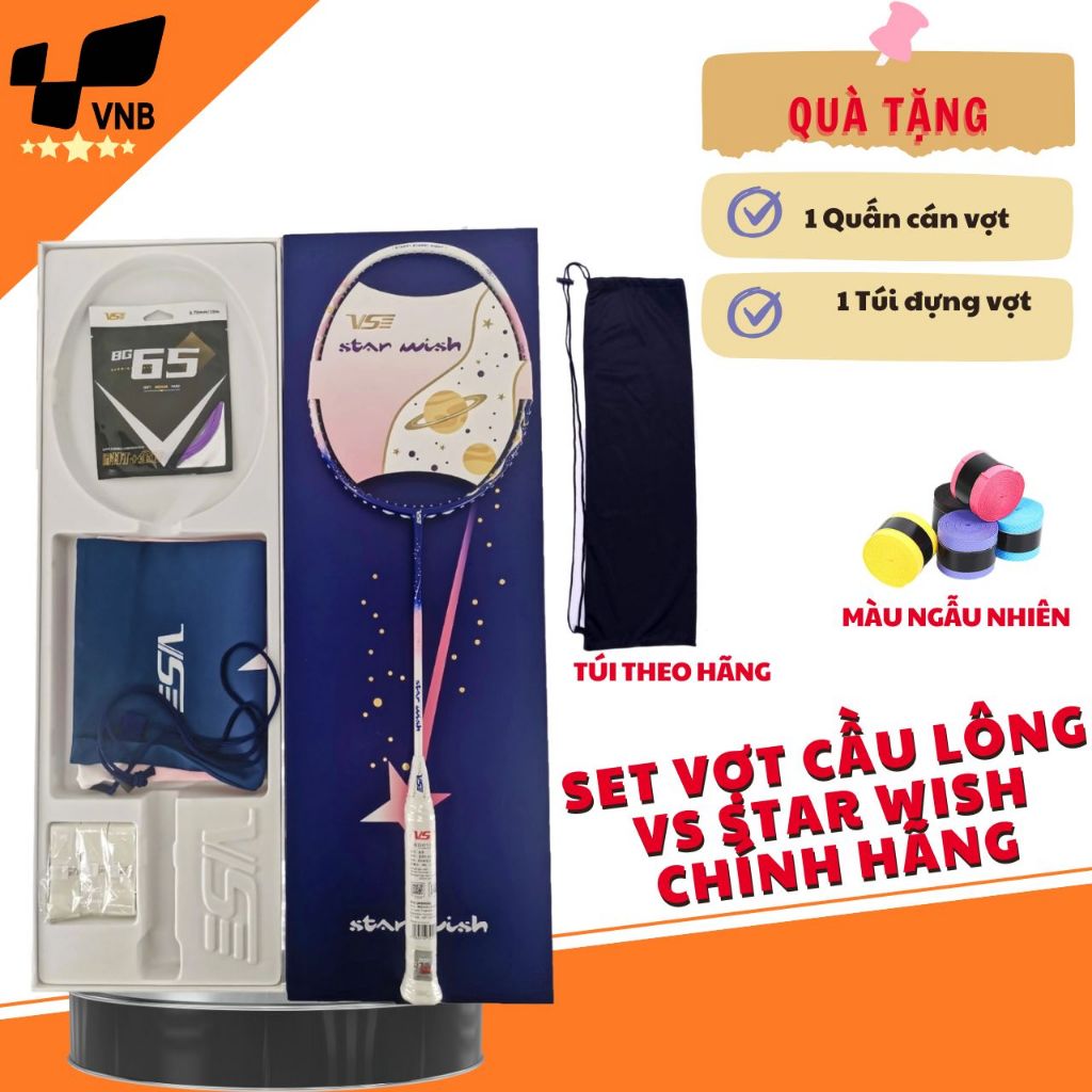 Set Vợt Cầu Lông VS Star Wish chính hãng