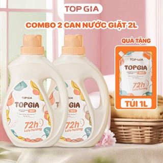 Nước giặt xả sắc hương Top Gia 2L làm sạch dễ dàng, lưu hương 72h, không gây khô da tay (Bao bì mới)