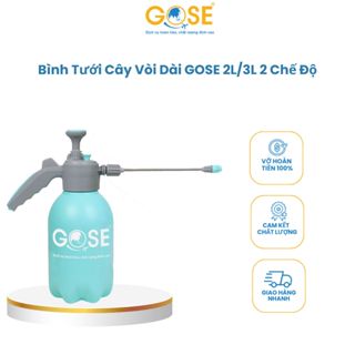 Bình tưới cây vòi dài phun sương phun nước GOSE cao cấp 2L/3L có khóa tự động