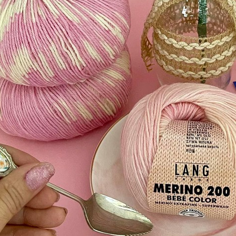 Cuộn Len Sợi Lông Cừu Lang Merino 200 Bebe color