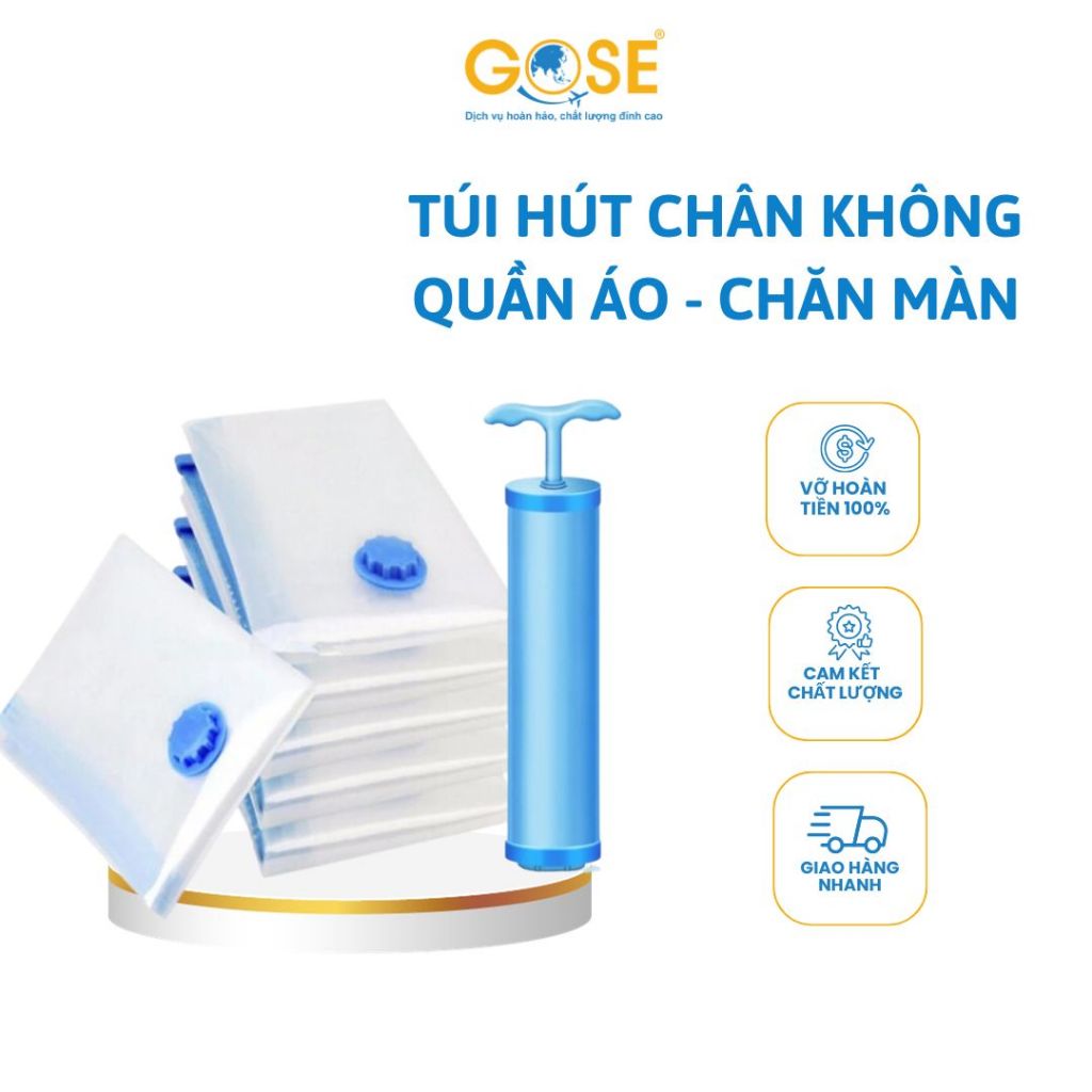 Túi hút chân không đựng quần áo chăn màn cất quần áo đi du lịch nhỏ gọn tiện lợi