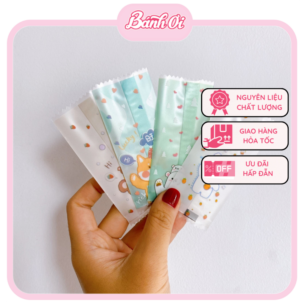 Túi Kẹo Nougat, Bánh Quy Bánh Bông Tuyết, nhiều mẫu - 100 túi - Bánh Ơi