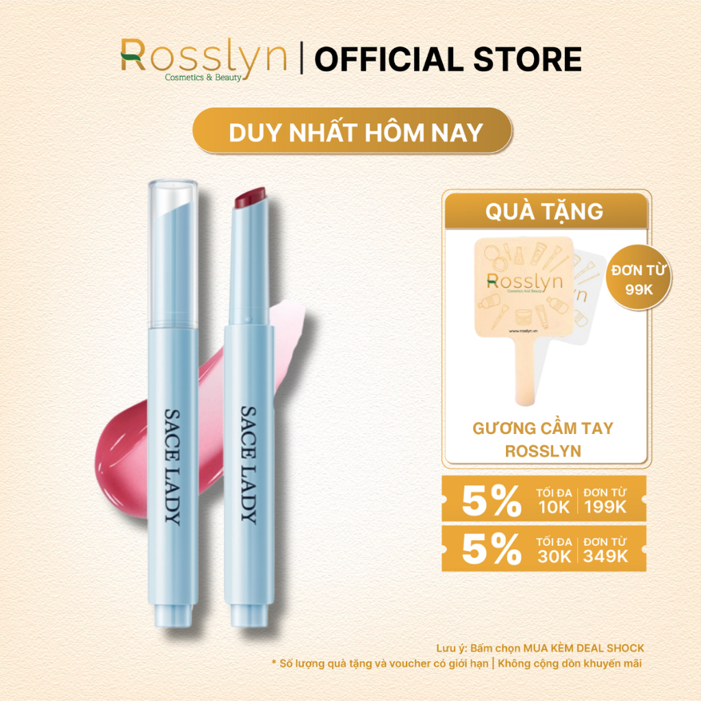 Son Dưỡng Tint Bóng SACE LADY Mát Màu Nước Sace Lady Airy Fresh Glasting Water Tint Lipstick 1,8g Tr
