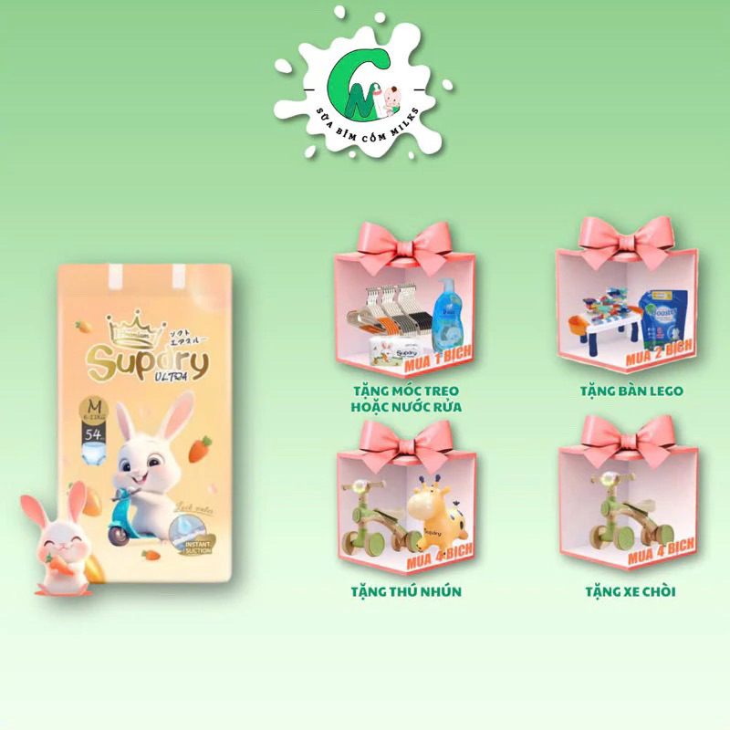 Bỉm Supdry cam GOLDGI ECO dán/quần đủ size cho bé , bỉm momo Diamod