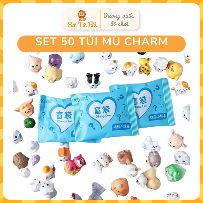Set 50  (Tặng 5)túi mù nhân phẩm,kẹo mù bóc quà, túi mù giá rẻ, mô hình đồ chơi mini