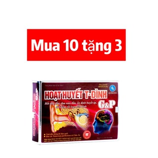 [CHÍNH HÃNG] Combo 10 tặng 3 hộp Hoạt huyết T-Đình G&P Vỉ - Ổn định huyết áp, cải thiện rối loạn tiền đình - Hộp 30 viên