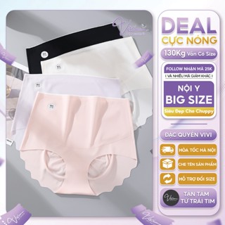 Quần lót nữ bigsize cạp cao vải su lạnh co dãn xẻ đùi - Nội y big size nữ - Kháng khuẩn 10A Size tới 105Kg - Mã N79